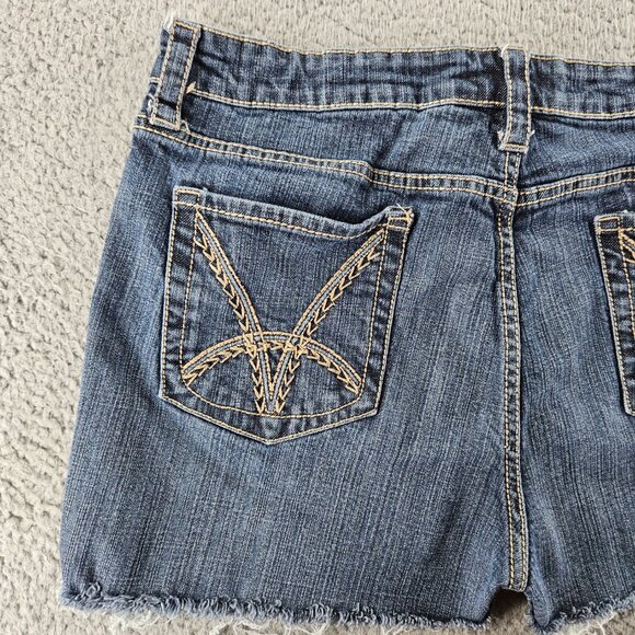 Kut From The Kloth Shorts Womens 14 Blue Cut Off Frayed Hem Distressed Stretch - Picture 15 of 16